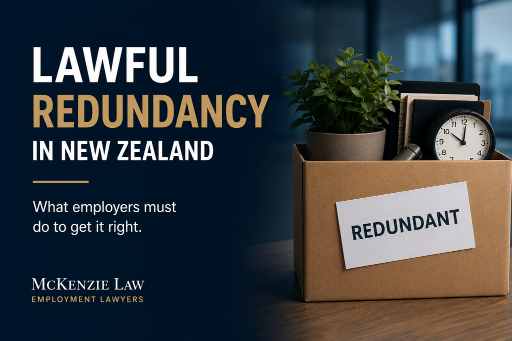 lawful redundancy in nz