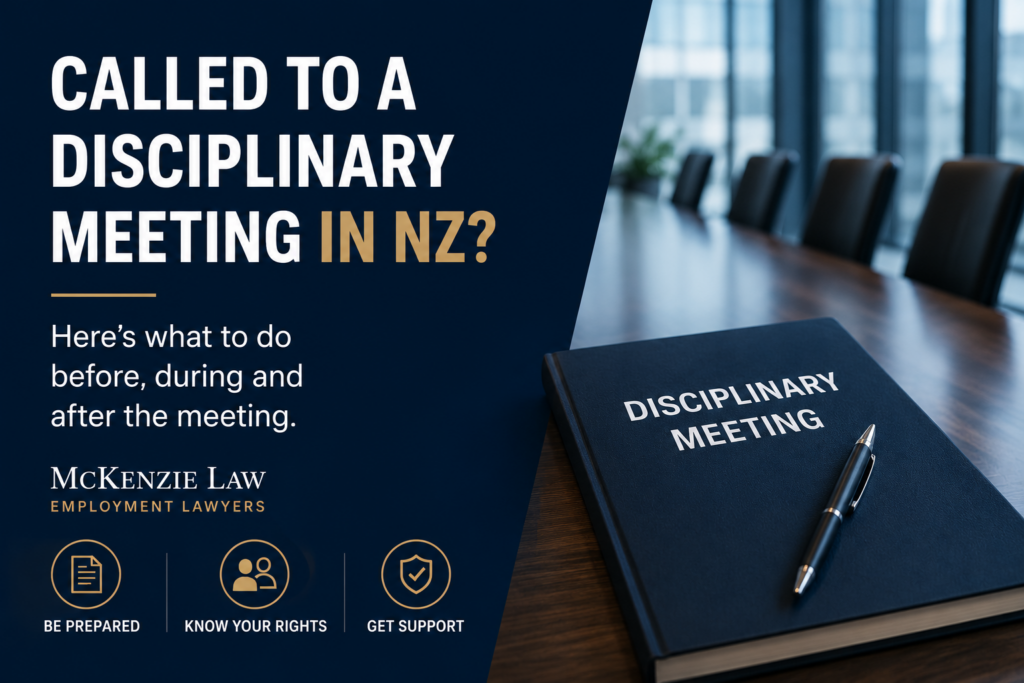Disciplinary Meeting in NZ